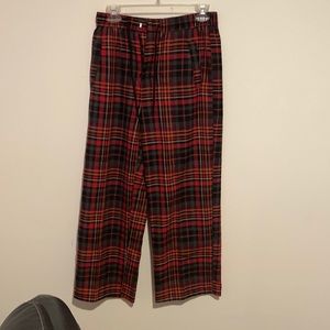 autumn themed plaid comfy pants